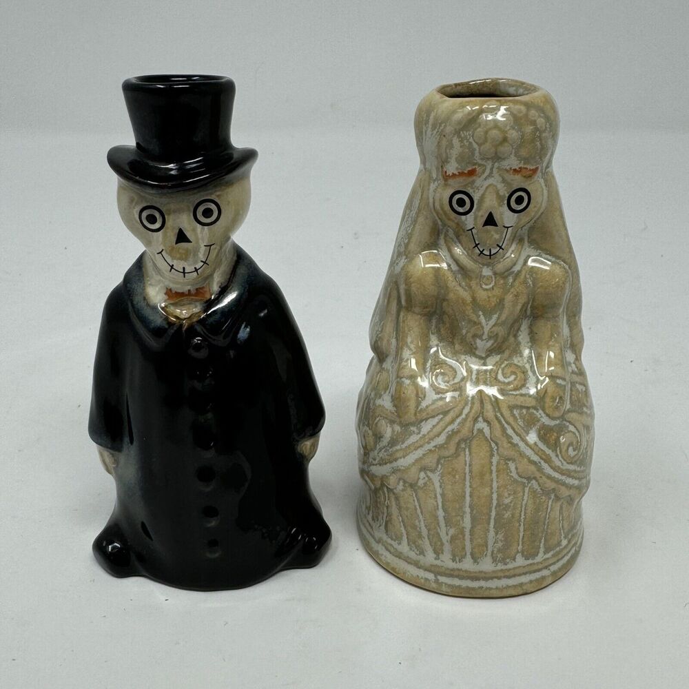 2010 Boney Bunch Skeleton Bride & Groom Mini Diffuser Set (Yankee Candle)